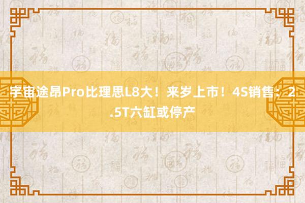 宇宙途昂Pro比理思L8大！来岁上市！4S销售：2.5T六缸或停产