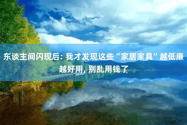 东谈主间闪现后: 我才发现这些“家居家具”越低廉越好用, 别乱用钱了