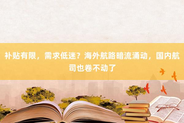 补贴有限，需求低迷？海外航路暗流涌动，国内航司也卷不动了