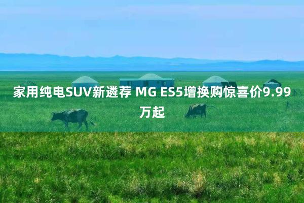 家用纯电SUV新遴荐 MG ES5增换购惊喜价9.99万起