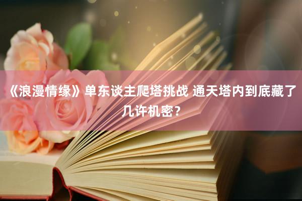 《浪漫情缘》单东谈主爬塔挑战 通天塔内到底藏了几许机密？